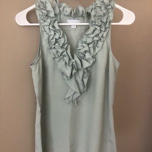 Sleeveless ruffle tank